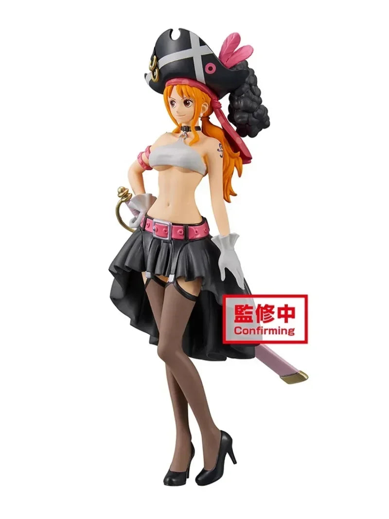 In Stock Bandai Original BANPRESTO Anime ONE PIECE FILM RED DXF Nami PVC Figure Action Figures Model Toys WY