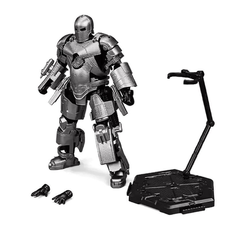 Fondjoy Marvel Iron Man MK1 Assemble Toy ABS Material First Generation Iron Man 1/12 Action Figures Toy Birthday Gifts for Boys