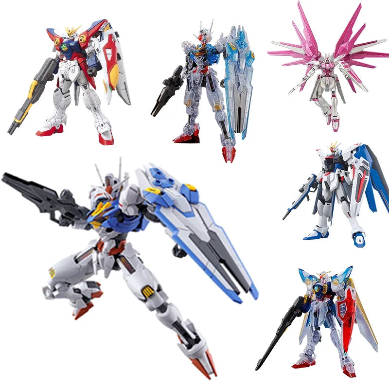 Bandai Gundam Modell Xingdong Hg Fengling New Life Free Cherry Blossom Pink Flying Wing Anime Actionfigur Gk Geschenk Spielzeug Kinder