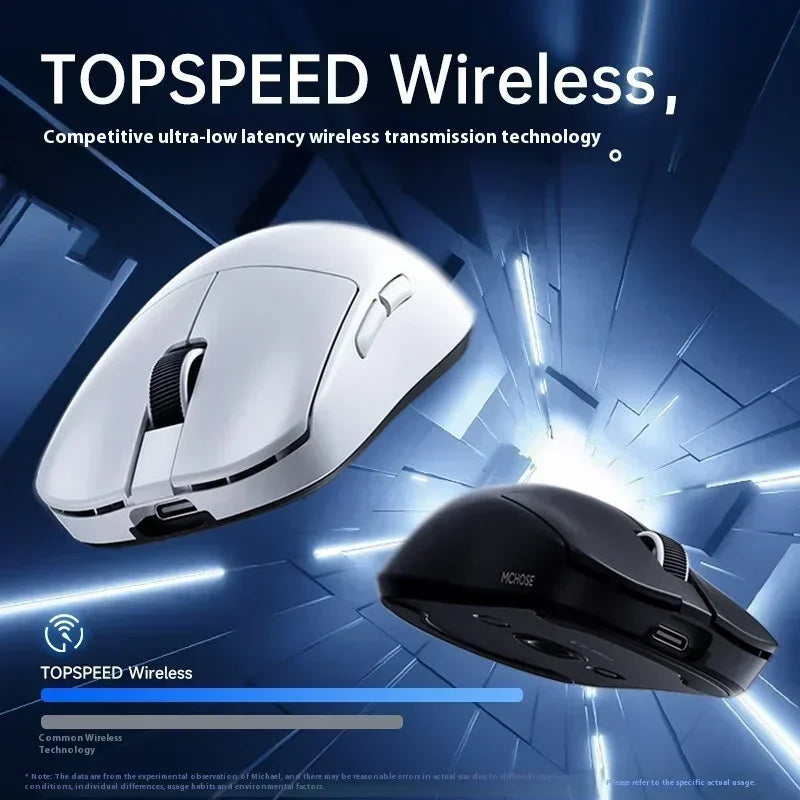 MCHOSE L7 Ultra Gaming Mouse 8K PAW3395 Преносима, лека, презареждаща се 2.4G безжична BT трирежимна мишка, персонализирани подаръци за компютър