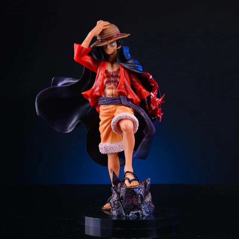 25CM Anime Luffy One Piece Four Emperors Monkey D. Luffy PVC Collectible Action Figurine Model Doll Toys