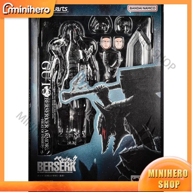 In Stock Bandai SHF Guts Berserk Armor Heat Passion Action Figure Anime PVC Collectible Model Toy Desk Decor Gift Original