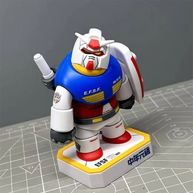 New Chonker RX-78-2 Magnetic Joint Assemble Mecha Action Figures Desktop Car Ornament Collectible Model Gift Surprise Toy