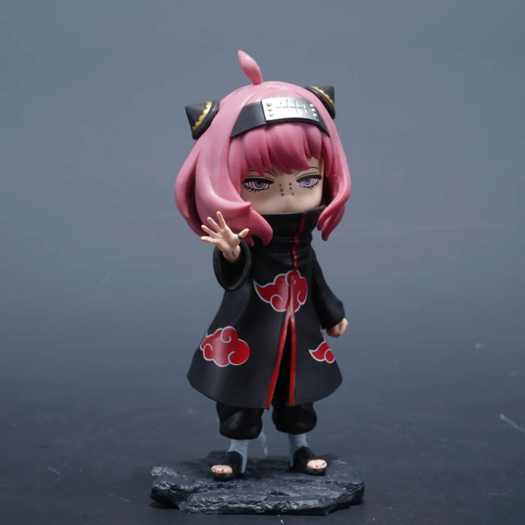 Anime Anya Spy×family Anya Forge Figuren Cos Uchiha Itachi und Pain Figur Modell Naruto PVC Niedliche Sammlerstücke Spielzeug Geburtstagsgeschenk