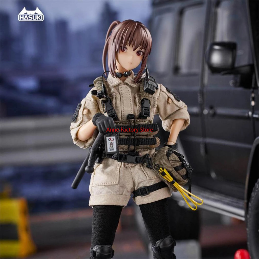【IN STOCK 】Original HASUKI IZUMIHAISE 1/12 Pocket Art The Sixth Bullet Mobile Suit Girl PVC Action Figure