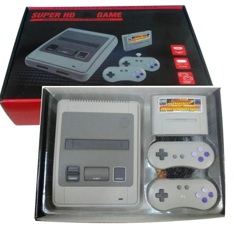SFC52HD Super Retro Hardware Game Console Play For SFC/SNES  Built-in 121 Games Cartridge with 2 Wireless 1 wired Controllers