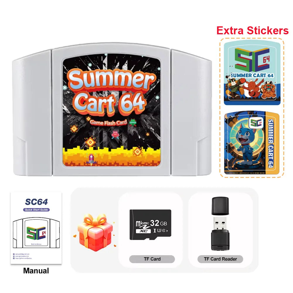 5400 In 1 SummerCart 64 Open Source Game Card For Nintendo 64 Console SC64 Cartridge Support GB/GBC/SNES/SFC Emulator 64DD Games
