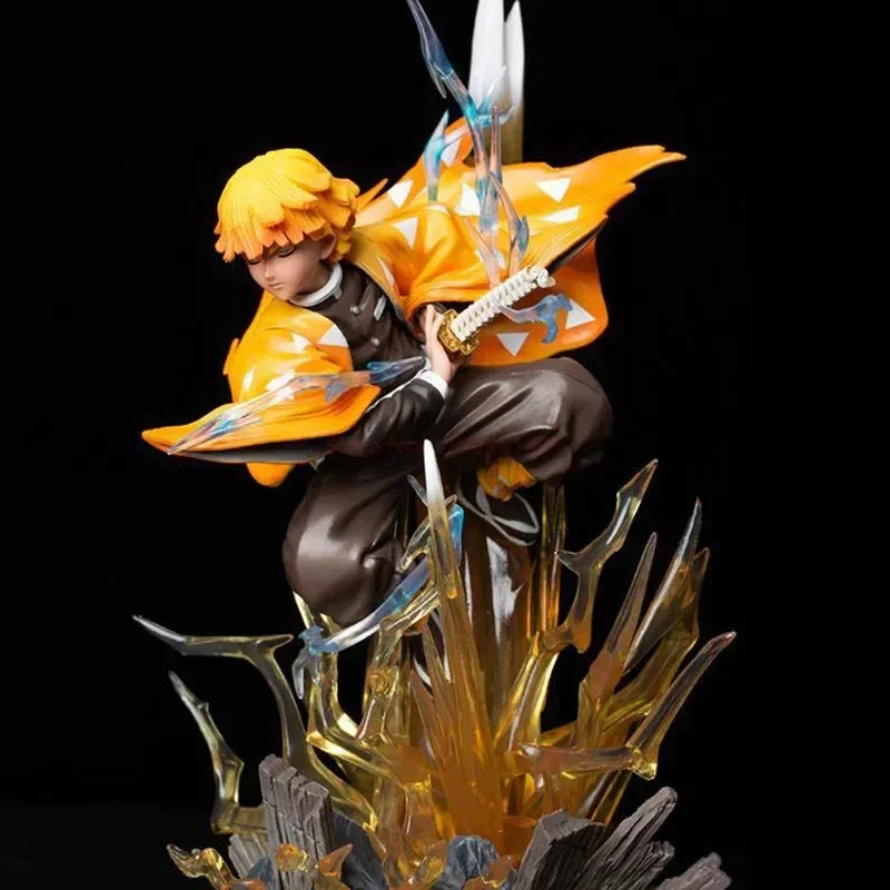 Dämonentöter Agatsuma Zenitsu PVC-Actionfiguren Donnerschlag und Blitzeffekt Anime Kimetsu No Yaiba Figur Modell Spielzeug Geschenke