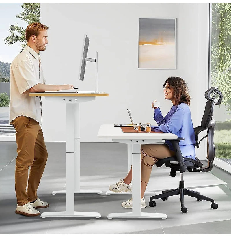 Height Adjustable Electric Standing Desk Sitting Desk Motion Desk For Home Office Protection Ergonomic Cervix Lower Spine