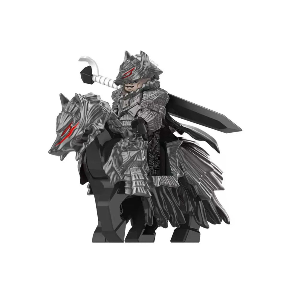 FQ101 FQ102 Anime Warrior Building Kit - Movable Action Figure Model with Weapons, 420 PCS Collectible Display Set for Teens