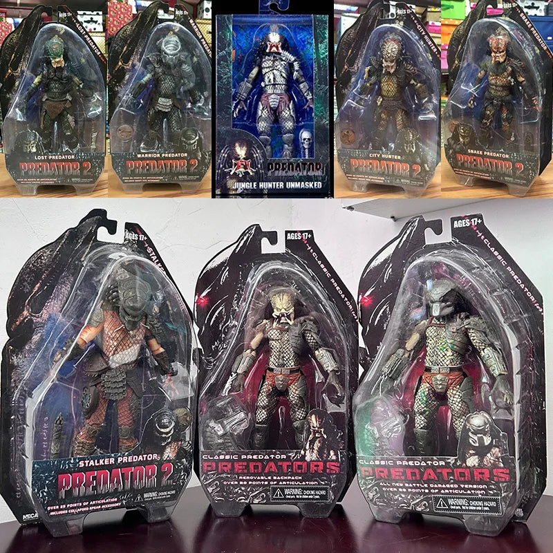 NECA Classic Predator Water City Hunter Warrior Lost Snake Stalker Guardian Jungle Demon Hunter Action Figure Toys Gift For Kids