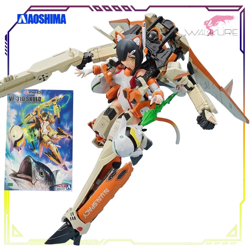 Spot Supply AOSHIMA Original ACKF V.F.G VF-31J Macross Collectible Assembly Model Kit Action Figure Toys Gifts for Boys
