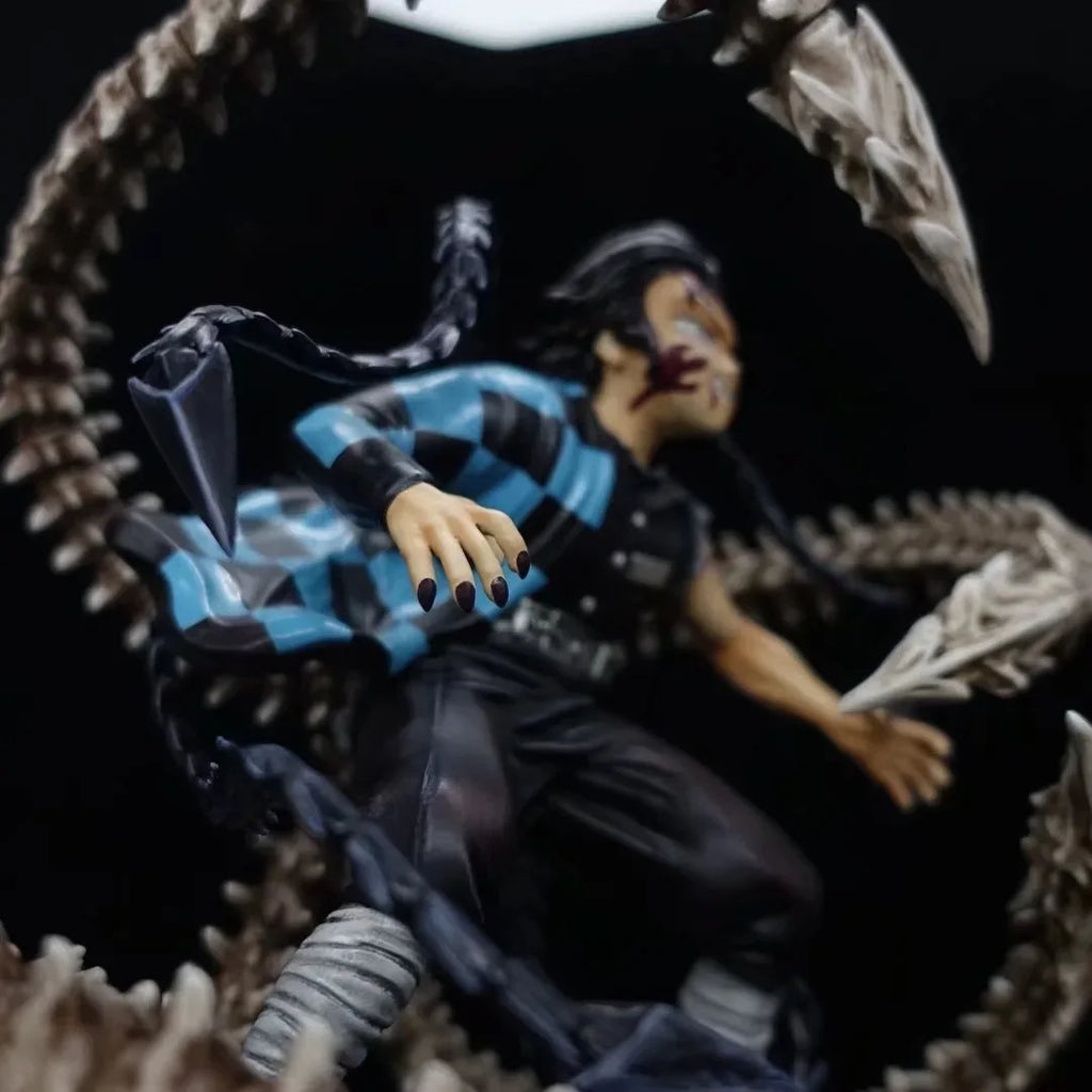 Anime Demon Slayer Figure GK Ghost King Kamado Tanjirou Battle Scene PVC Action Figure Statue Model Toys Doll Collectible Gift