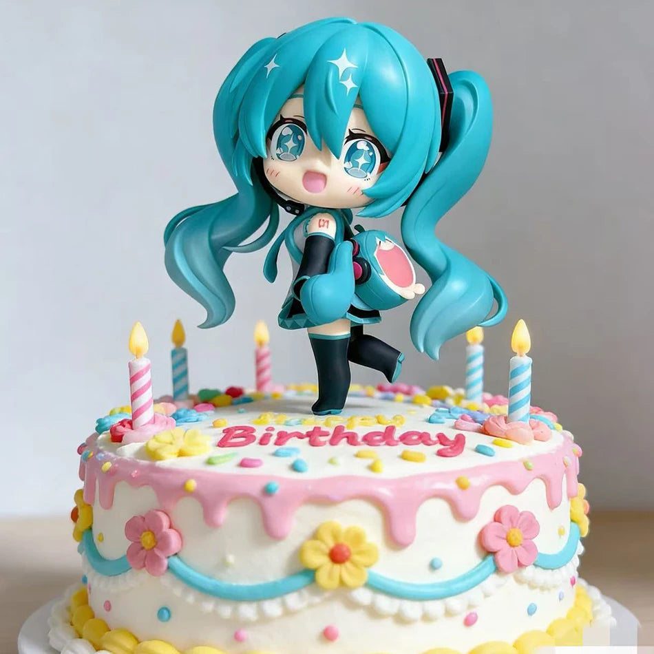  New Q version Hatsune Miku Uwa Series Cute Smile Bag Anime Figure Collectible Model Statuette Ornament Gift