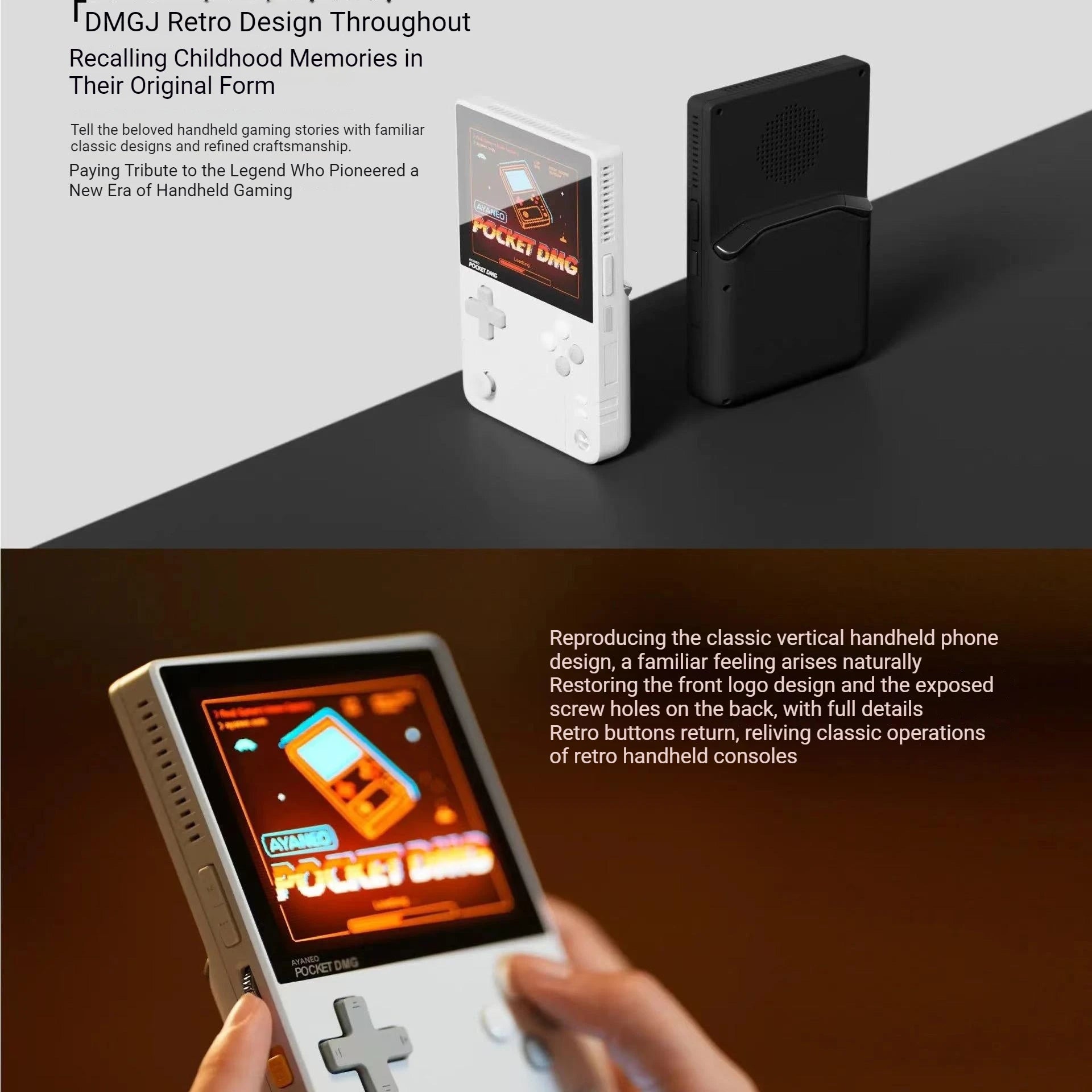 AYANEO Pocket DMG Retro Game Console GX3 Gen2 Android 1240*1080 Resolution Screen 3.92Inch OLED 6000mAh