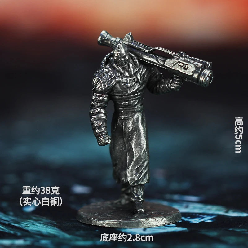 Metal Cupronickel Resident Evil Soldier Model Action Figures Board Game Piece Static State Miniature Ornament Accessories Toys