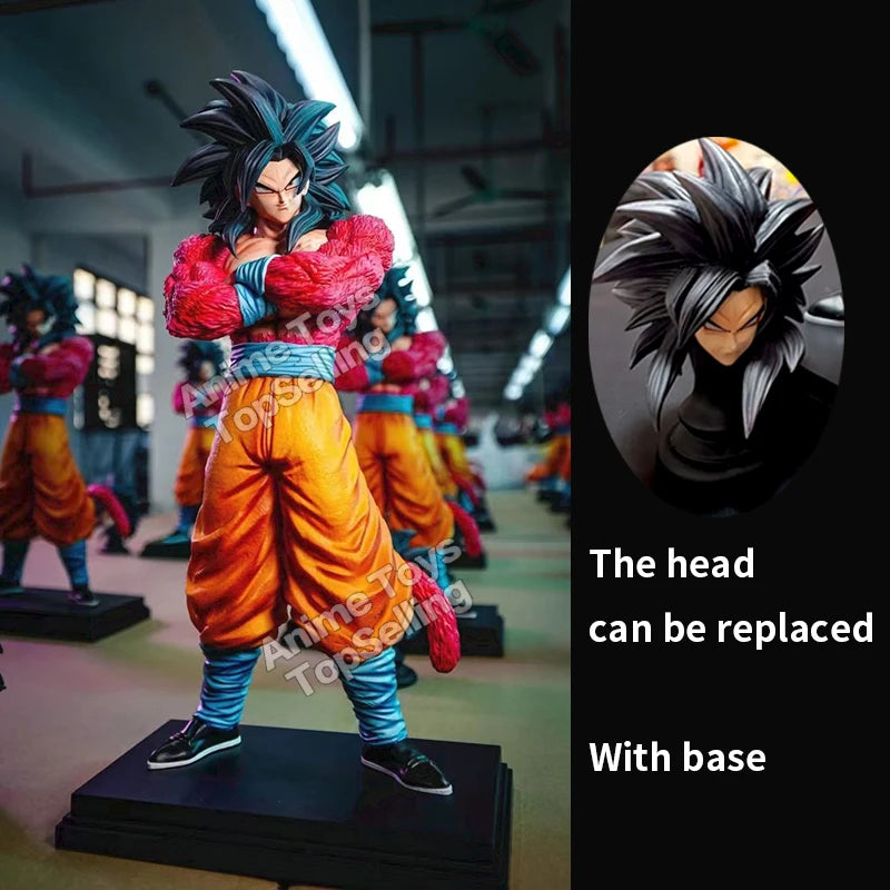 Anime Dragon Ball Figure Super Saiyan 4  Son Goku Statue PVC Collection Model Toys Gifts