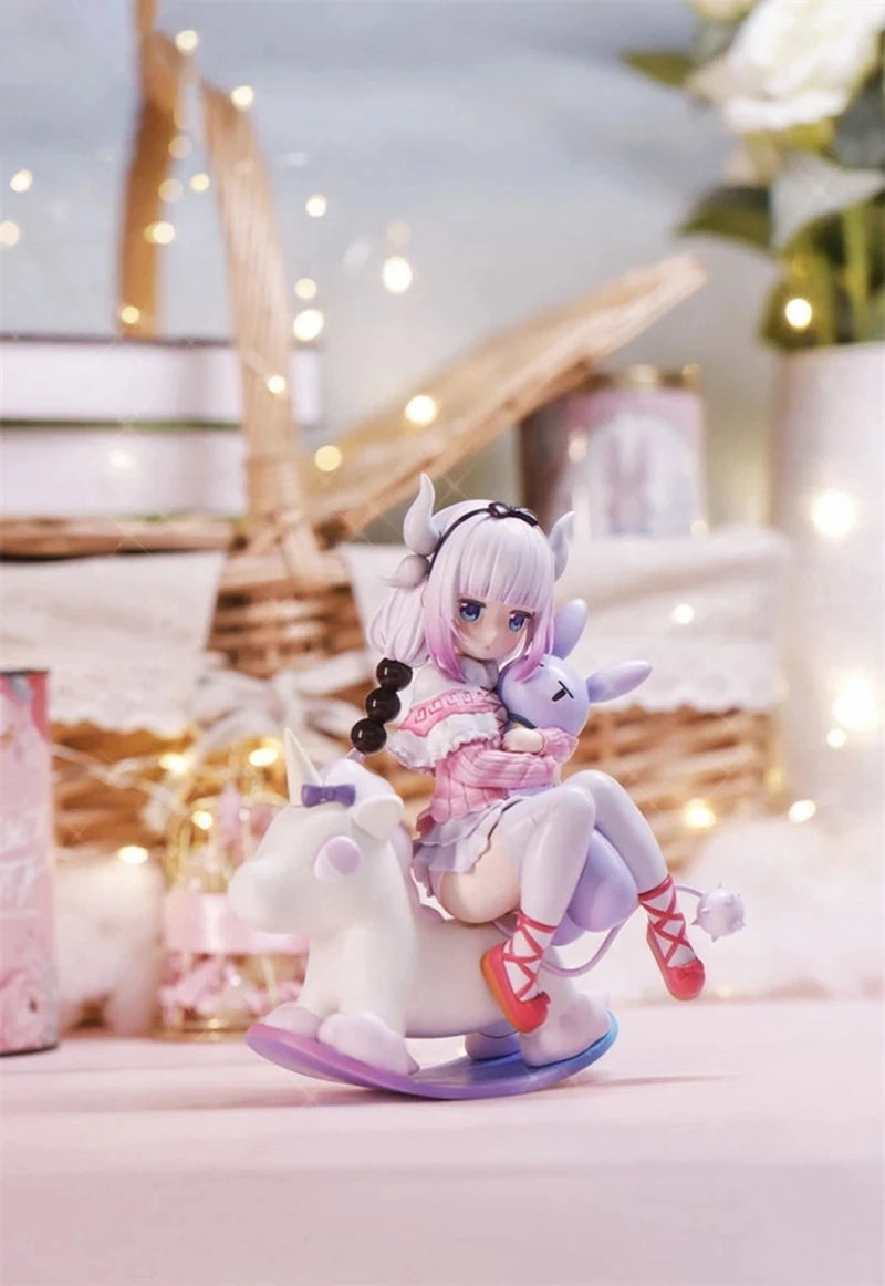 14CM Cute Kobayashi Kanna Kamui Anime Miss Kobayashi's Dragon Maid Trojan Horse Action Figure PVC KannaKamui Model Toy Gift