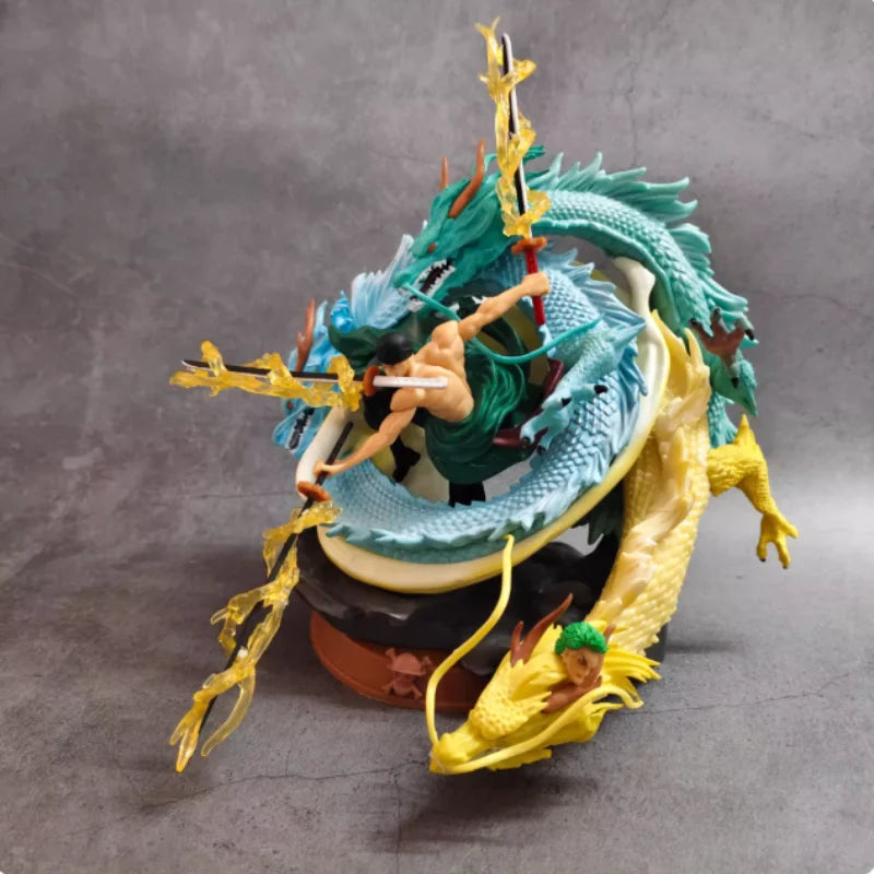One Piece Gk Three Dragons Roronoa Zoro SantōRyū Figures Model Statue Double Headed Desktop Decorative Toy Gift Collectibl