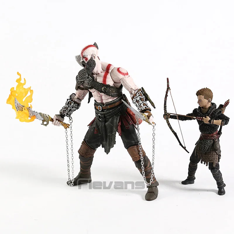 NECA God of War Kratos & Atreus 7 Inches Action Figure with Accessories Model Figure Toy