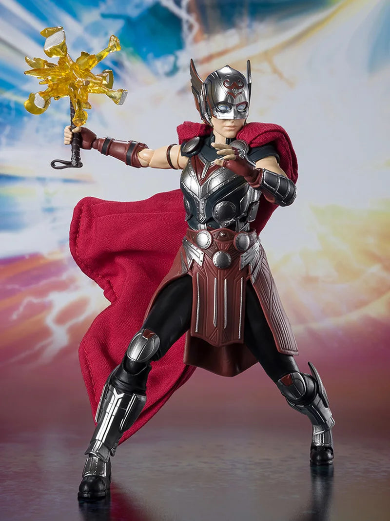Bandai Original Mighty Thor 4 S.h.figuarts Thor: Love And Thunder Jane Foster Thor Action Anime Figure Model Kit Completed Toys