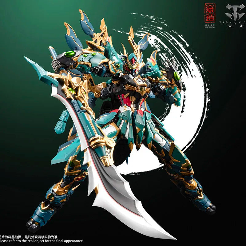 CangDao Model Four Holy Beasts Green Dragon Alloy Finished Mecha Articulated Action Figures Desktop ornament Collectible Toys
