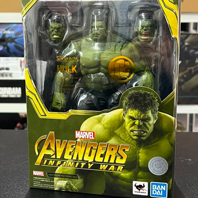 In Stock Bandai SHF Hulk Avengers 3 Action Figures Model Collection  Action Figure Model Gift for Kid Foam Box Packaging