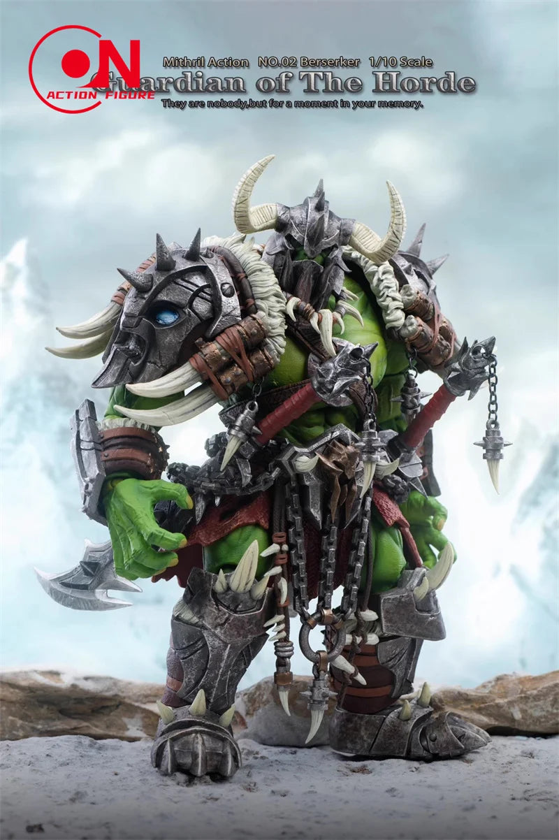 Mithril Action 1/10 WOW Guardian of the Horde NO.02 Berserker Barbarian Orc Модел Пълен комплект 20 см NO.01 Воин Екшън Фигурка Играчки