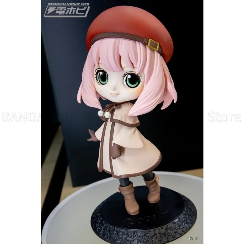 Original BANPRESTO Q Posket SPY×FAMILY CODE: White ANYA FORGER Anime Humanoid Toy Gift Model