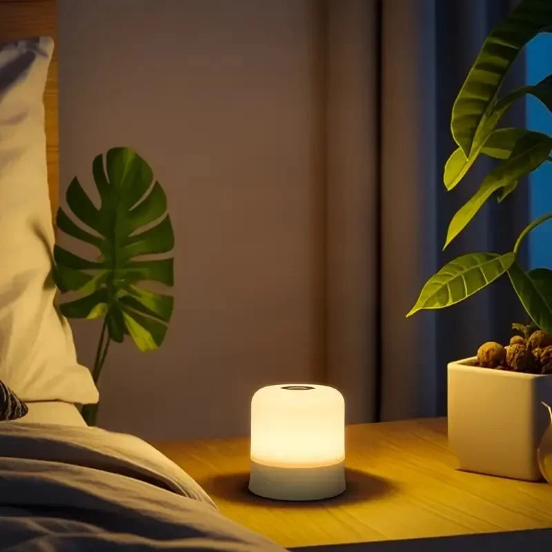 LED Table Lamp With Remote Dimmable Bedside Lamp For Bedroom Tricolor RGB 16Color Change Touch Night Light Rechargeable Portable