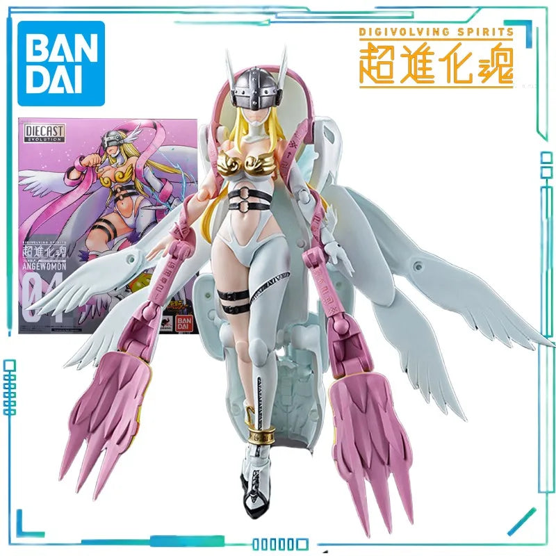 BANDAI Genuine Super Evolution Soul Series Digital Tyrannosaurus Series Angewomon Collection of Transformable Toy Models Gift