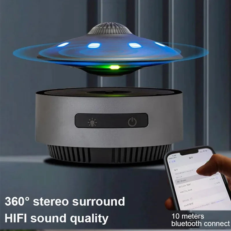 Magnetisch schwebender Subwoofer, Bluetooth-Lautsprecher, schwebendes UFO-Audio, automatischer Lift, schwebende HiFi-Stereo-Soundbox, kreatives Geschenk