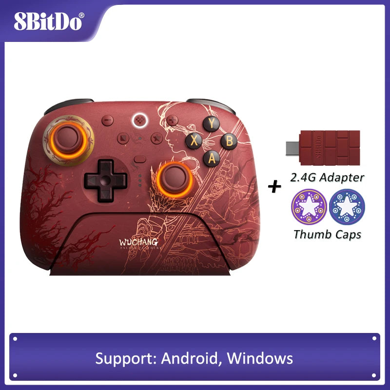 8BitDo Ultimate 2 WUCHANG, TMR Joystick & Hall Effect Triggers Controller with Charging Dock for PC, Windows 10, 11, Android