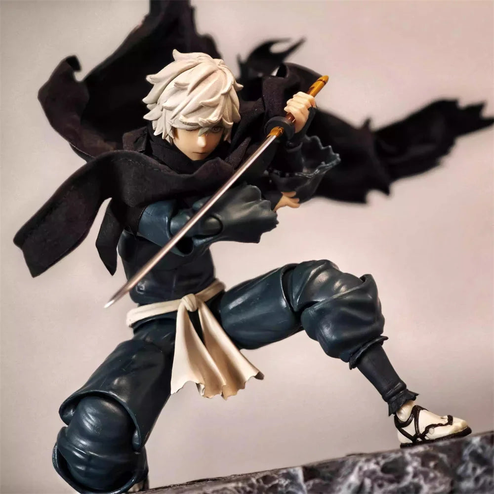 Handmade 1/12 Scale Male Soldier Clothings Black Red Battle Damage Cloak Fit 6" Action Figure Body Model Doll Toys