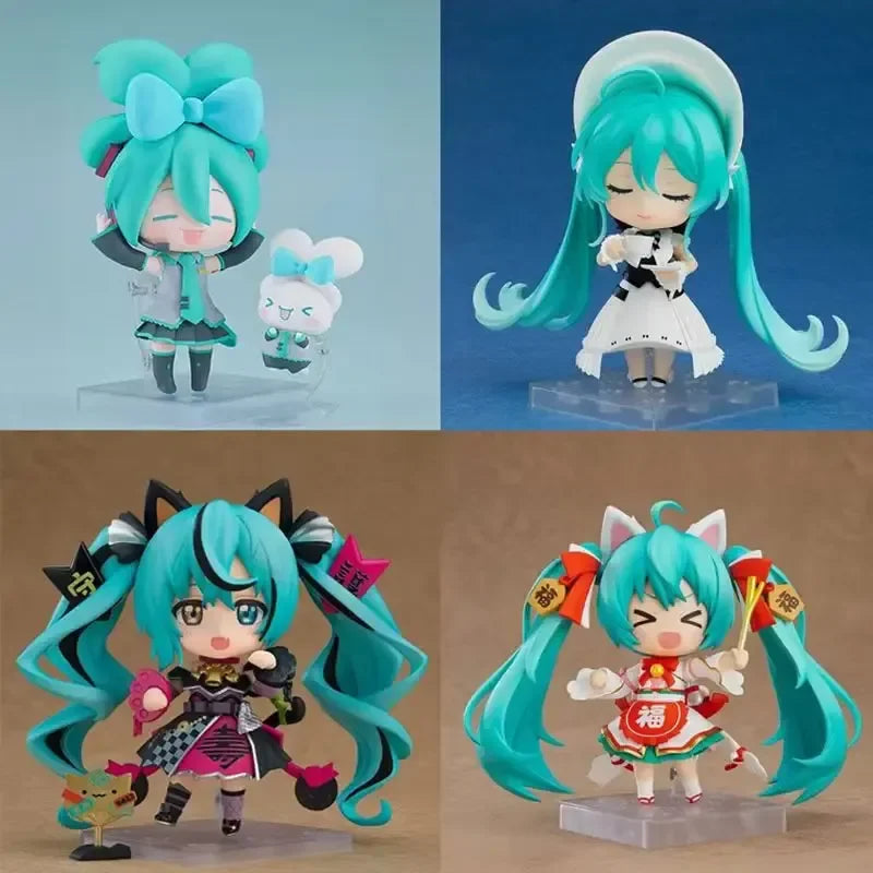 Q Version 2490# 2306# 2759# Lucky Cat Hatsune Miku Symphony Anime Figures Model Doll Set Toy Movable Figurines Collection Gift