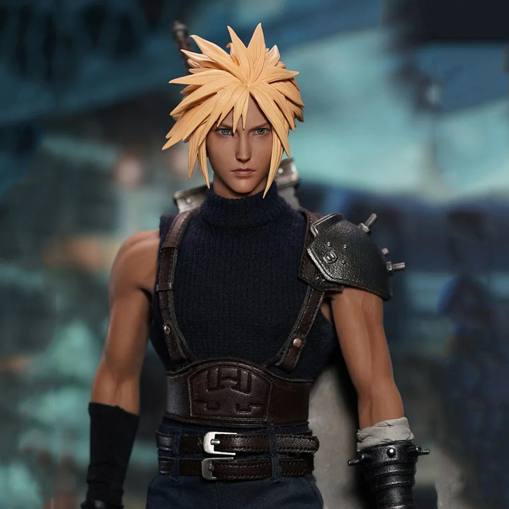 SUPER DUCK SET059 1/6 Fantasy Cloud Strife Head Sculpt Cosplay Costume Prop Accessory Set Fit 12in Male TBL M32 Action Figure