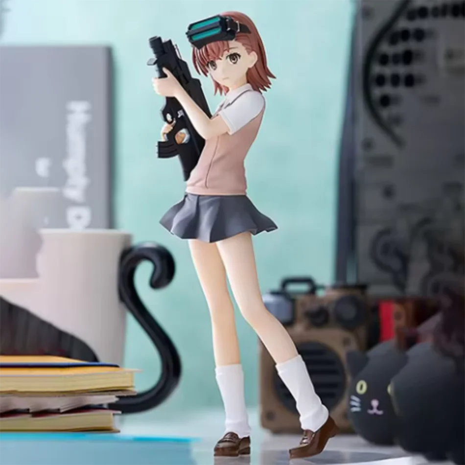 17см Аниме A Certain Magical Index Misaka Mikoto Railgun Girl Аниме фигурка PVC екшън фигурки модел аниме карикатура модел играчка кукла