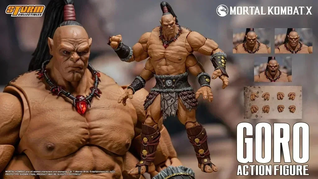 Goro Three-Head Configuration Hot Blood Original Storm Toys 1/12 Mortal Kombat X Anime Action Figures Model Toy Boys' Toy Giftx