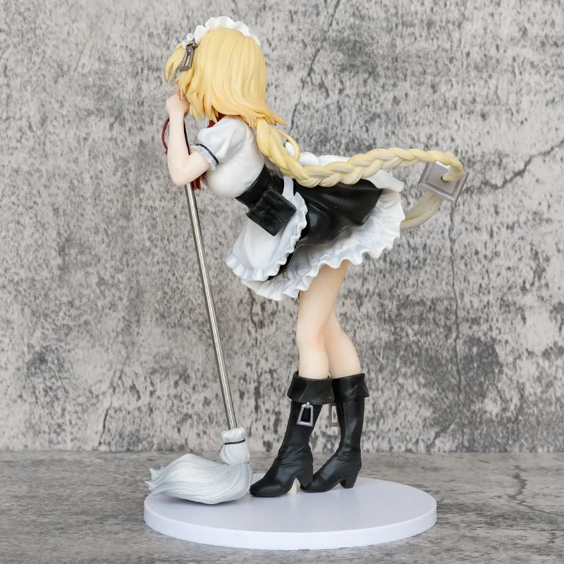22 см аниме игра за момичета Frontline G36 Maid Broom Dress Up стоящ модел играчка подарък колекция екшън фигурка PVC кутия
