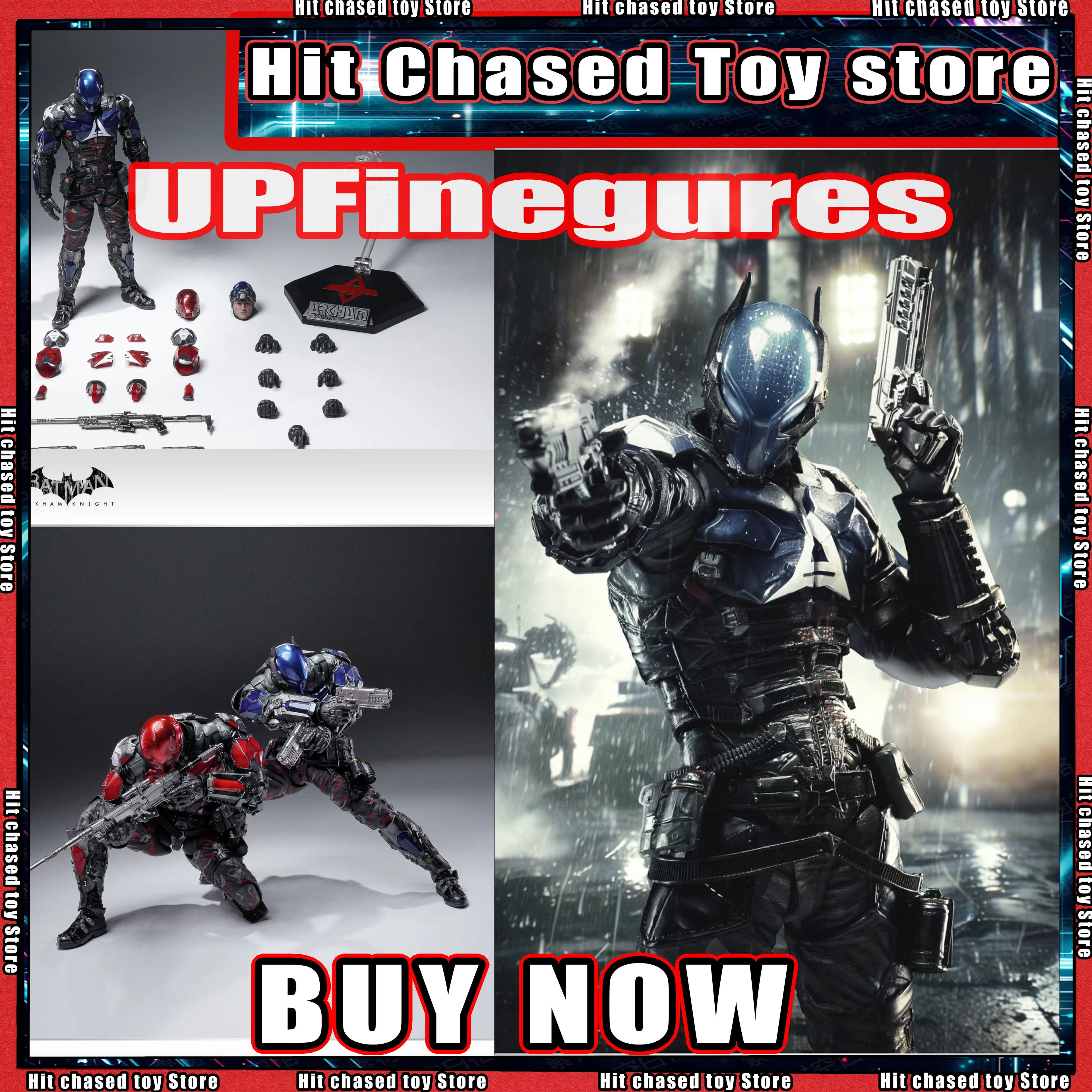 Original LPZZ UPFinegures batman 1/12 Arkham Knight game Action Figure DC Figurine Statue Model Desktop Decoration Toy Gifts