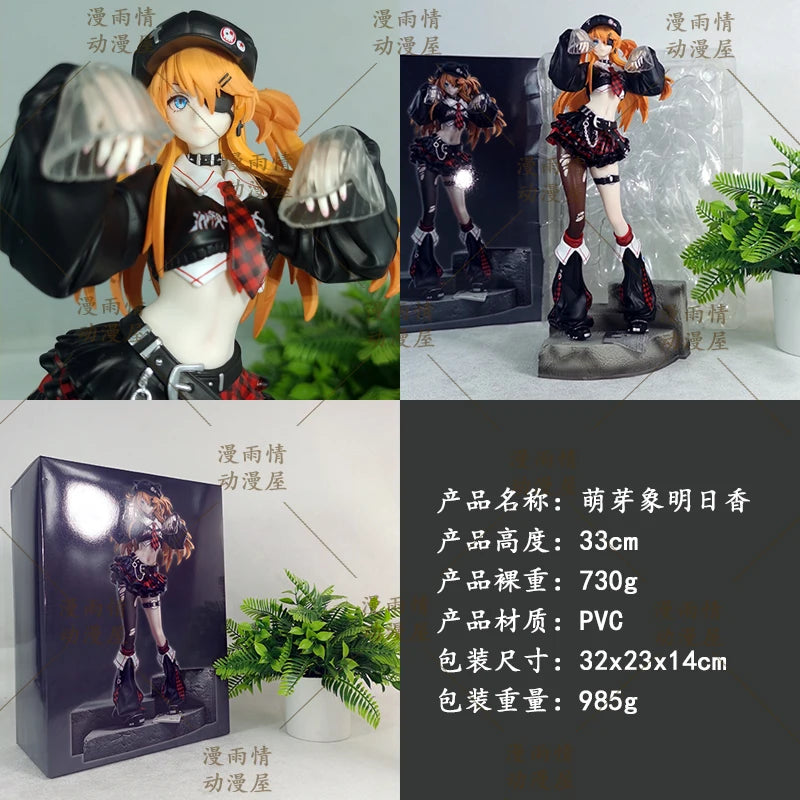Rock Band Germinating Elephant Asuka Anime Hand-Made Figure Beautiful Girl Action Toy Collectible Model Ornament for Table Set
