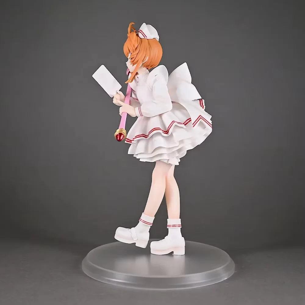 New 22cm Cardcaptor Sakura Figure Kinomoto Sakura Figures Anime Models Statue Collection Toys Desk Decoration Kids Birthday Gift