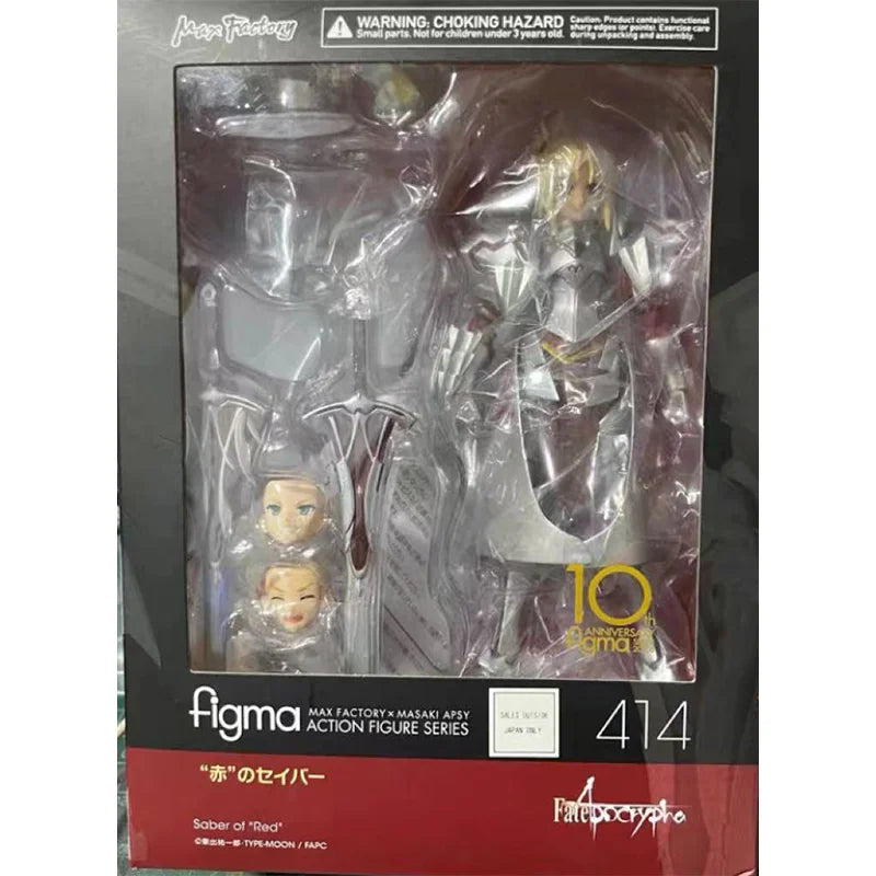 100% Original Figma 414 Fate/Apocrypha Saber Of Red In Stock Anime Action Collection Figures Model Toys