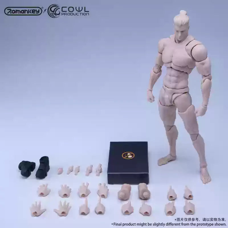 Romankey X Cowl 1/12 Scale Artical Male Body Action Figure Model Painting Toy Collectible Soldier Mannequin Human Drawing
