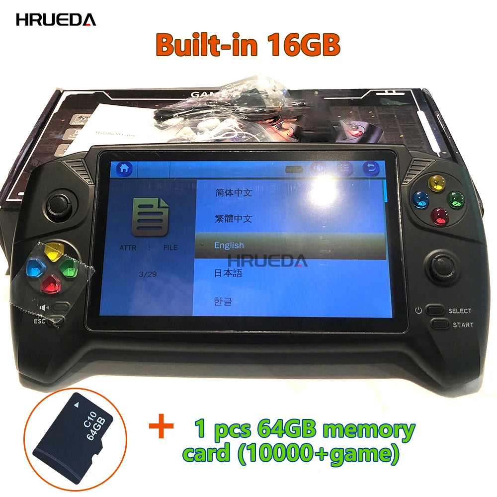 2023 NEW Handheld Game Players Classic 7.0 inch Handle Retro Game Console Dual joysticks for PS1 GBA NES FC Game Player New