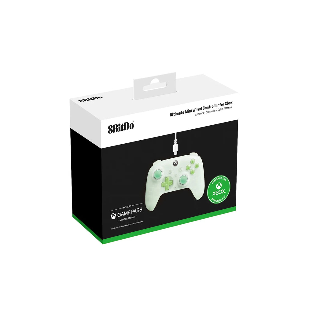 8BitDo Ultimate Mini Wired Controller with Game Pass Joystick for Xbox Series S/X, Xbox One, Windows 10/11 Gamepad Accessories