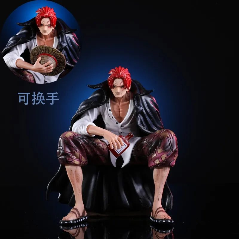 17 см One Piece Shanks Аниме Фигурки Филм Червен Йонко Червена Коса Shanks Екшън Фигурка PVC Статуя Фигурка Модел Декорация Кукли Играчки