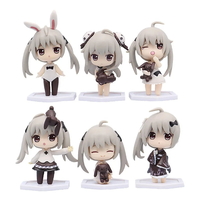 1pcs Random style 2024 New Anime Yosuga no Sora Kasugano Sora Q version kawaii PVC figure model toys doll collect ornaments gift