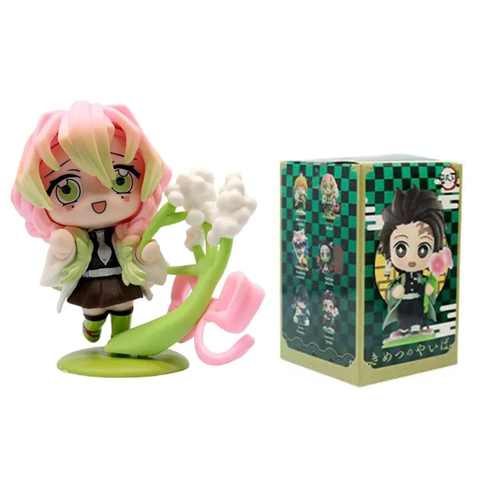 12 Styles Demon Slayer Anime Figure Set Q Version PVC Collectible Model Toy for Kids Adults Anime Fans Gift