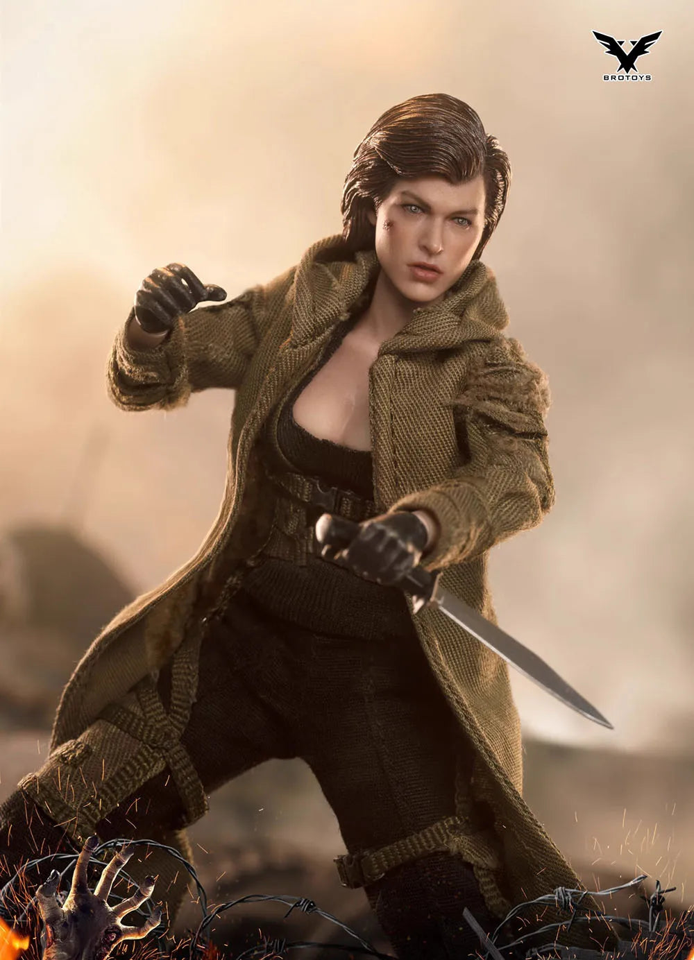 1/12 BROTOYS LR004 Toys Charactor Residents Women Soldier of the Evil Player Full Set Moveable Action Figure with Platform
